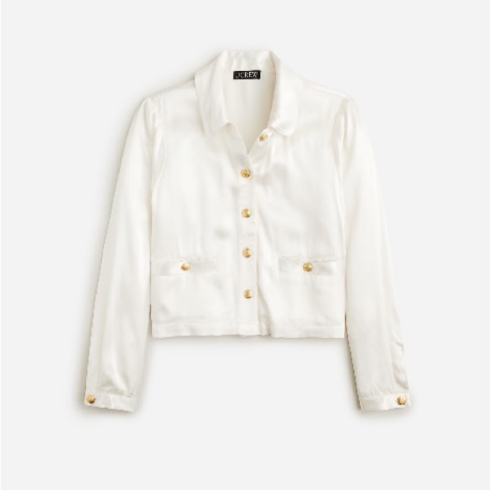 J Crew Lady Shirt in Luster crepe size M